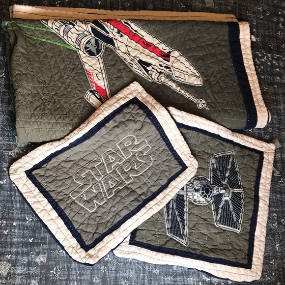 Pottery Barn Kids Other - PBK Full/Queen Star Wars X-Wing and TIE Fighter Quilt and Shams